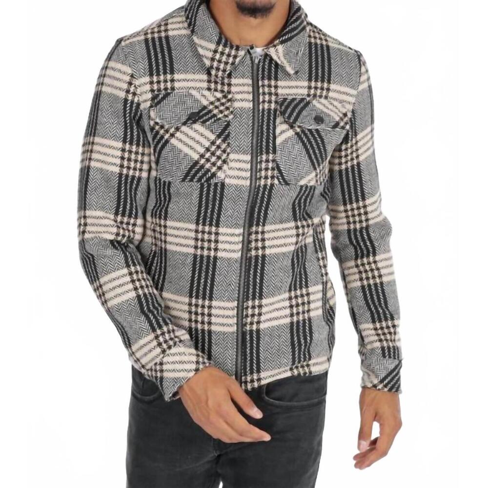 NEW ZAYNE PARIS men's checkered jacket in sand/black/white